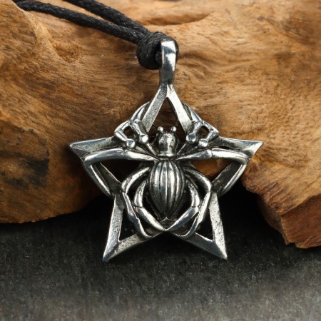 Protective amulet "Spider", 40x40mm, metal-1