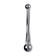 Metal dildo Metal by Toyfa, Metal, Silver, 21 cm