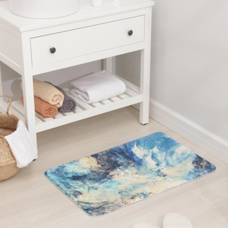 Bathroom mat “Cosmos”, 50 × 80 cm, blue color