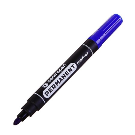 Permanent marker 5.0 mm centropen 8566, line 2.5 mm, blue color-1