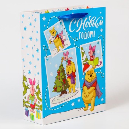 New Year. Gift package, 31x40x11.5 cm, packaging, Winnie bear cub-2