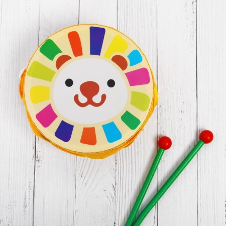 Musical toy "Drum", with a pattern, Mix color, paper membrane-6