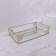 Great organizer for storage, glass, with a mirror bottom, 1 section, 29 × 17.5 × 6 cm, the color is transparent/copper