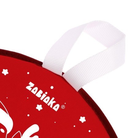 Ledyanka Soft "Snowman and Deer", diameter 33 cm, red-2