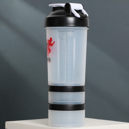 Plastic shaker Running, 500 ml, two compartments-1
