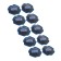 Rubber cord patch for diagonal tires PD-2 XV, 80x80 mm, 2 layers of cord, set 10 pcs.