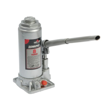 Hydraulic bottle jack "Key service" 75008, height 230-456 mm, 8 tons-1