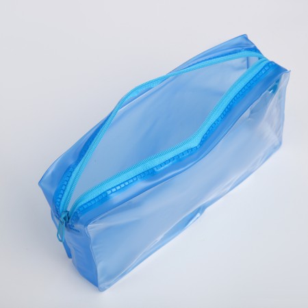 Cosmetic bag with lightning, blue color-2