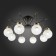 Ceiling EVOLUCE lamp. Sle110302-08. Stricce. 8x60 W, E27, 76x76x38 cm, black color, bronze