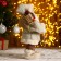 Santa Claus "in a white fur coat, with a flashlight and a bag" 30 cm