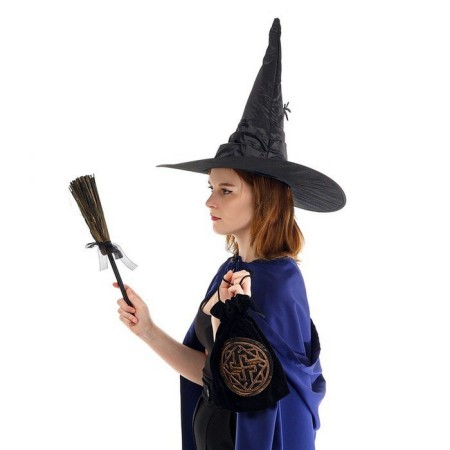 Carnival set "Magic", black hat, broom, bag-2
