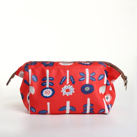 Cosmetic bag with lightning, red color-1