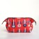 Cosmetic bag with lightning, red color