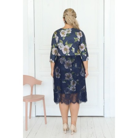 Women's dress, size 62, blue color-10