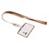 Badege-carman horizontal (external 98 x 58mm), internal 85 x 54 mm, metal, gold, tape 40cm