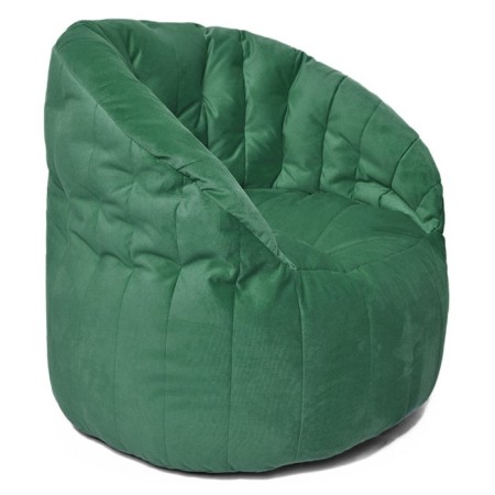 Chelsea chair, size 85x85 cm, velor fabric, green color-1