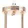 Rafael chandelier 2x60W E27 gold 48x16x22.5cm