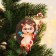 New Year's wooden pendant "New Year! Cute hedgehog "