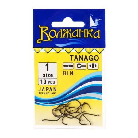 Hooks "Volzhanka" Tanago No. 1, 10 pcs