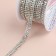Chain with rhinestones, with holography, 3 rows, metal, glass, 6 mm, 4.5 ± 0.2 m, silver color