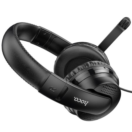 Hoco W103 headphones, gaming, invoices, microphone, 3.5 mm, 1.2 m, black-3