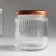 Bank for candles glass with a lid "Vertical strips" transparent 275 ml 7.5x7.5x8.5 cm
