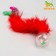 Toy "Ball with a long tail", ball 4.2 cm, red