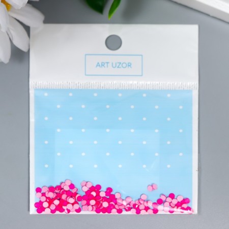 Decor for creativity "Fluorescent rhinestones. Bright pink" set of 144 pcs SS10 - 2.7 mm-2