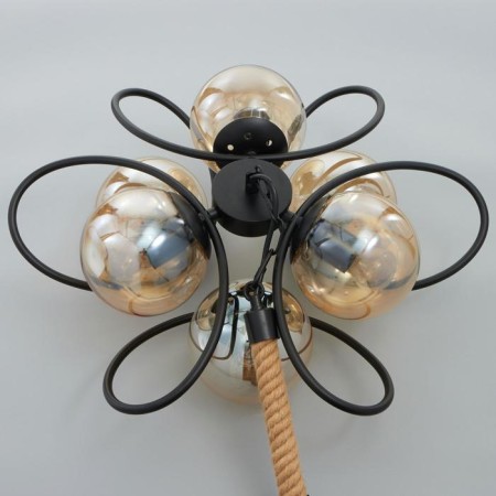 Chandelier 85220/6 E27 40W Black 52x52x53-83 cm Bayerlux-2