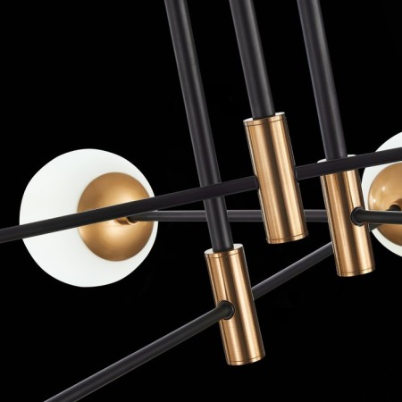 Ceiling Ceiling ST LUCE. SL1203.402.06. Limano. 6x40 watts, E27, 98.5x98.5x33.7 cm, bronze color, black-6