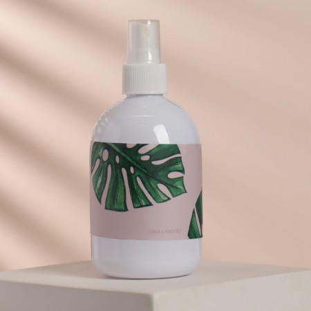 A bottle for storage, with a spray of “Tropics”, 300 ml, white color-3