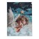 Diamond mosaic with a full filling on canvas with an subframe "Angel", 30 x 40 cm