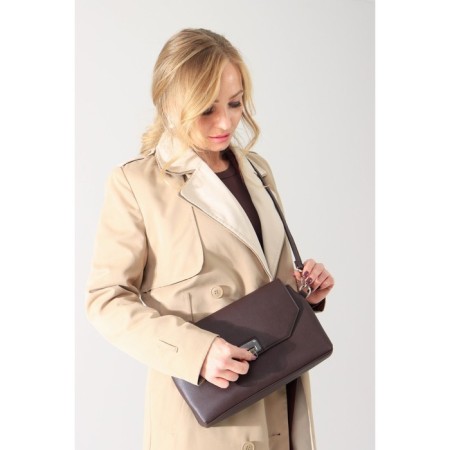 Bag-mixer on fastener, long belt, dark brown color-3