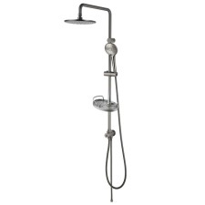 Душевая система Lemark LM3788GM, без смесителя, тропический душ, душевой набор, графит