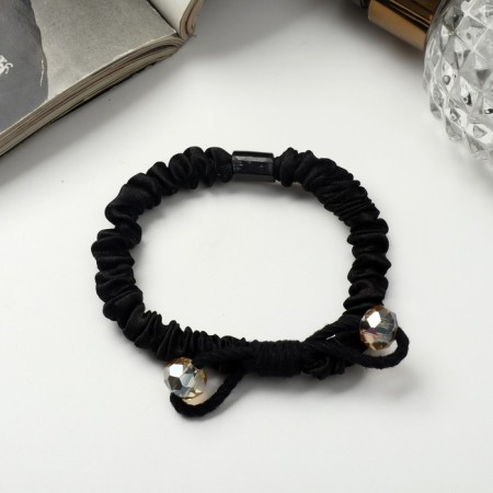 Hair elastic band "Junette" 5 cm, black-1