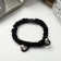 Hair elastic band "Junette" 5 cm, black