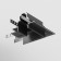 Corner Connector for the built-in track system Technical TRX010CL-22B, 10x5.3x10 cm, black color is black