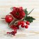 Decor "Winter Magic" Flower Berry Leaves, 21 cm