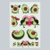 Avocado tattoo on the body, shines in the dark, 14 x 21 cm