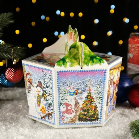Gift box "New Year's History", 25.2 x 28.7 x 25.5 cm-3
