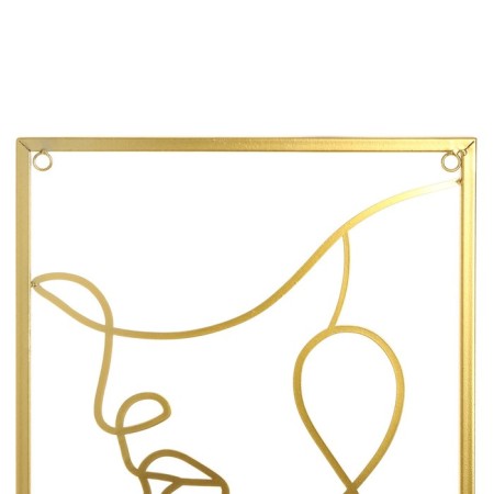 Panel Interior Metal "Girl's Profile" Gold 1x30x50 cm-3