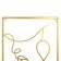 Panel Interior Metal "Girl's Profile" Gold 1x30x50 cm
