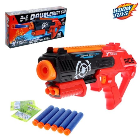 Blaster Doubleshot Gun, shoots soft and gel bullets
