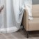 Witerra curtain for the kitchen with embossing a monogram 140x145cm, white, veil, PE100%