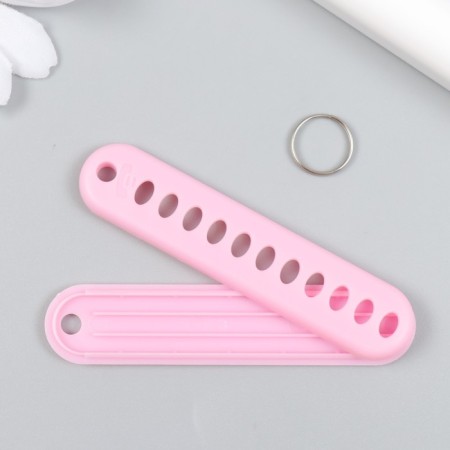 Tail of plastic "license plate" Pink 7x1.4x0.3 cm-1