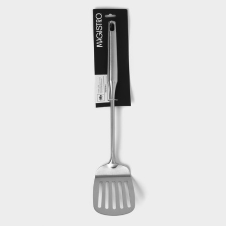 Stainless steel blade perforated Magistro, 38 × 8 cm, luxe, silver color-4