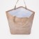 Shoper bag without fastening, beige color