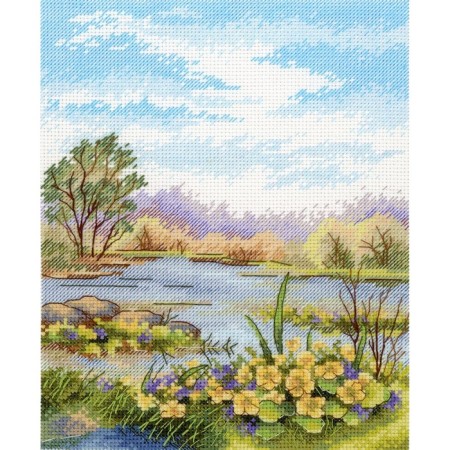 Set for embroidery "Forest Pond" 20 × 16 cm