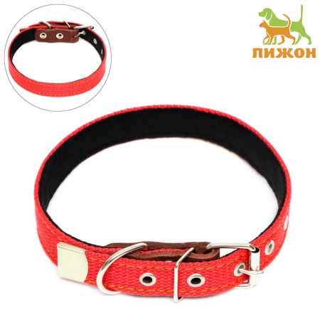 Frontial collar with lining, 57 x 2.5 cm, Osh 35-45 cm, red