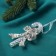 Christmas tree decoration "Magic wand" 11x5 cm, transparent